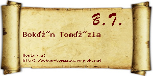 Bokán Tomázia névjegykártya